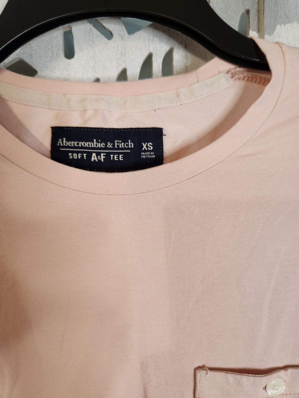 Abercrombie & Fitch Men's Soft A&F Tee in Light Pink